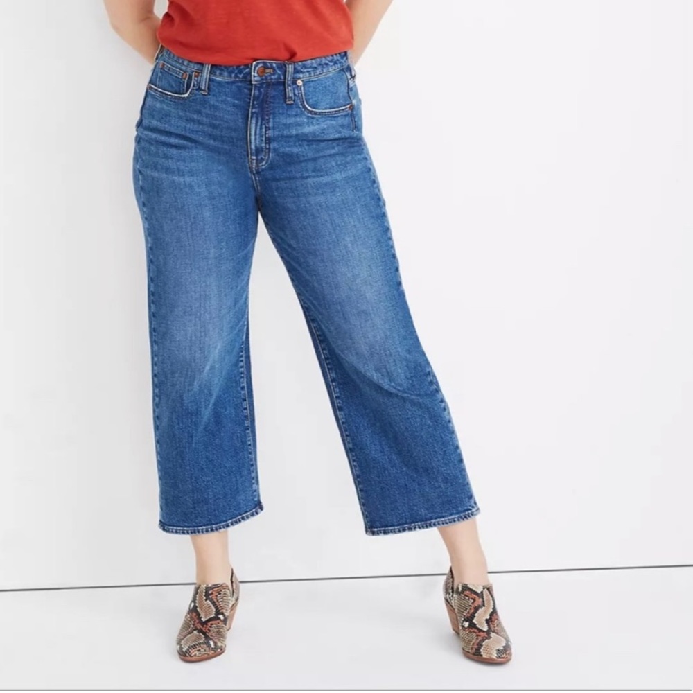 Madewell Curvy Slim Crop Wide Leg Jeans Womens 31
